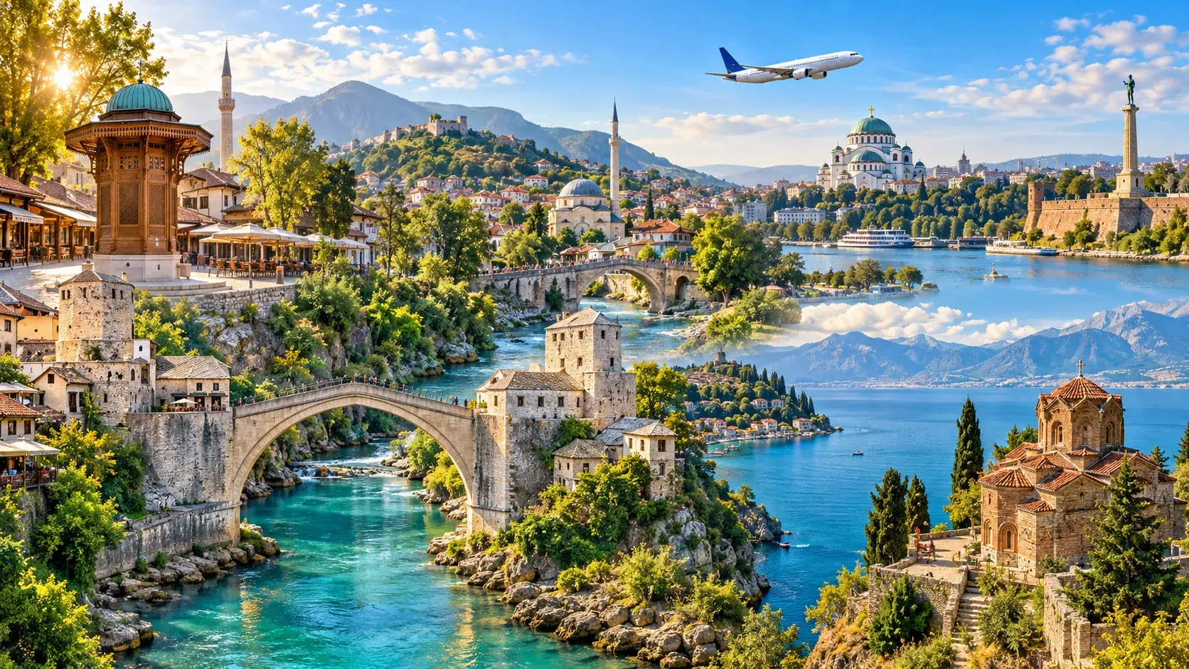 Kosovalı Büyük Balkanlar Turu AJet ile Extra Turlar ve Akşam Yemekleri Dahil SJJ-TIA 7 Gece Pazar-Pazar